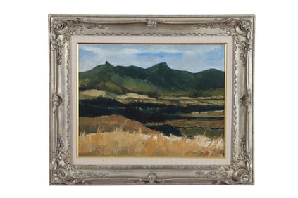 A Landscape Oil Painting, Signed by Wu Guanzhong