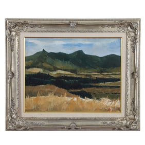 A Landscape Oil Painting, Signed by Wu Guanzhong