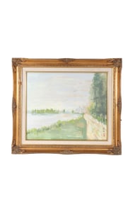 A Character Story Oil Painting, Signed by Guan Liang