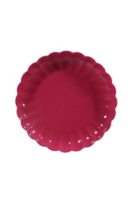 A Crimson Glazed Chrysanthemum Petal Plate
