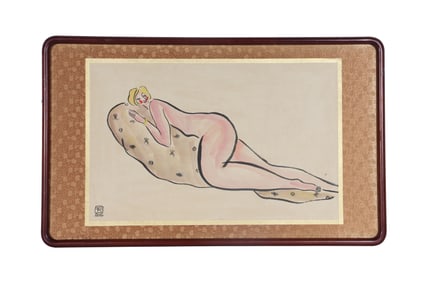 A Portrait Painting, Signed by Sanyu
