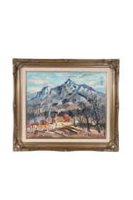 A Character Story Oil Painting, Signed by Yan Wenliang