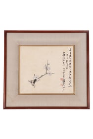 A Plum Blossom Painting, Signed by Zhang Daqian