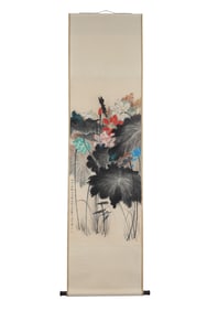 A Chinese Floral Painting, Signed by Zhang Daqian