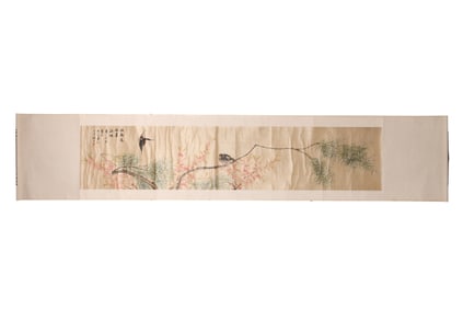 A Flower and Dird Painting, Signed by Zhang Xiong