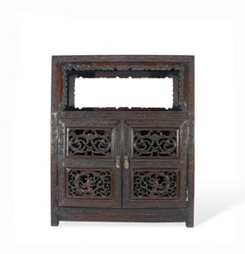 A Chinese rosewood bookcase