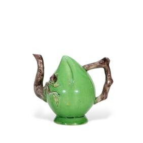 A porcelain teapot from the Qing Dynasty of China