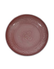A Red Glazed Plate