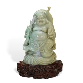 A Chinese jade Buddha statue