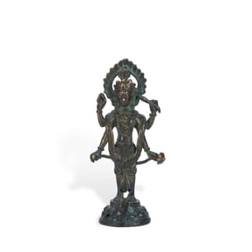 A Chinese copper Guanyin