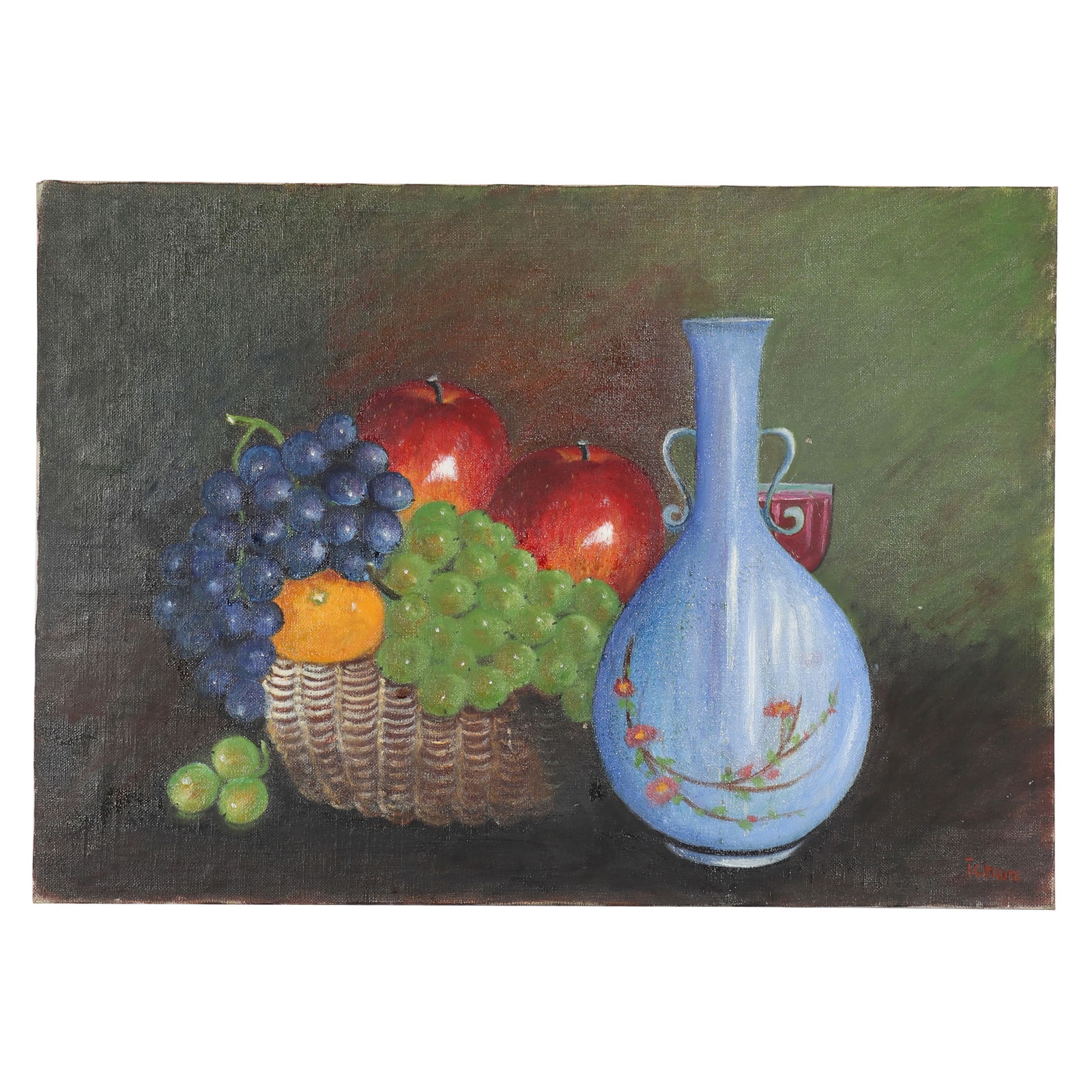 "VASE AND FRUIT BASKET", Signed by Chen Baoyi (1 of 11)