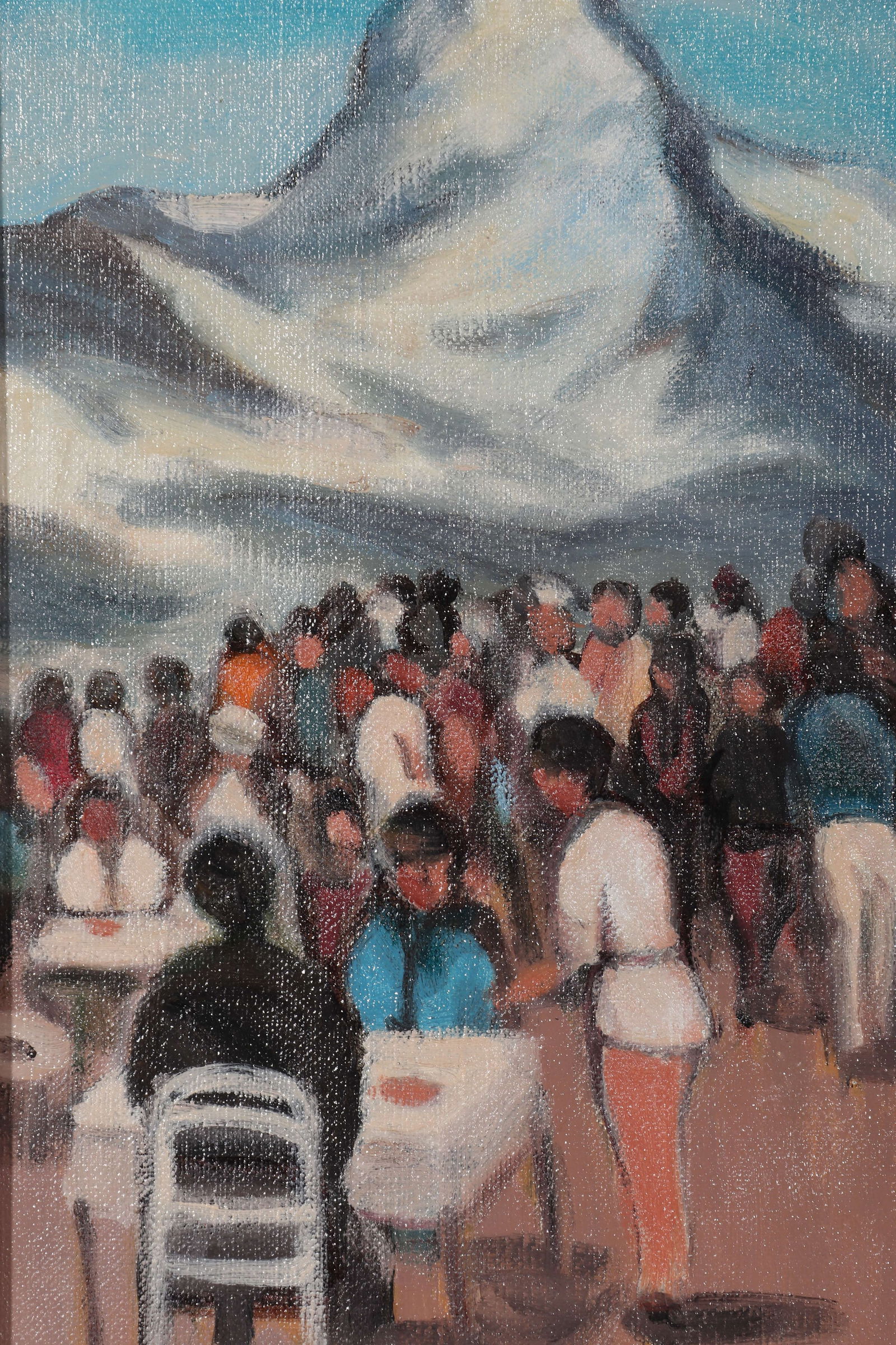 "A CEOWDED SQUARE", Signed by Chen Junde - 3