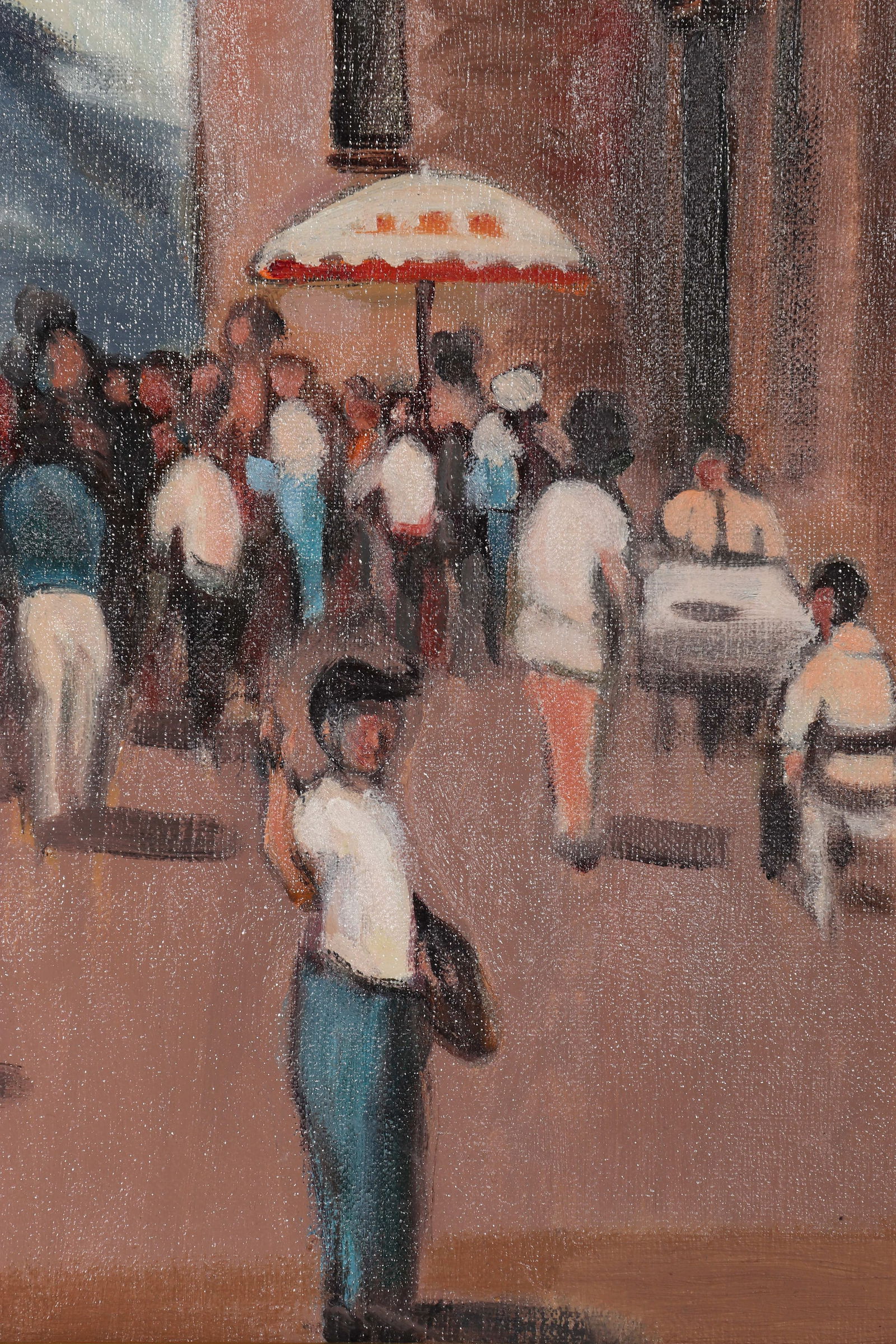 "A CEOWDED SQUARE", Signed by Chen Junde - 4