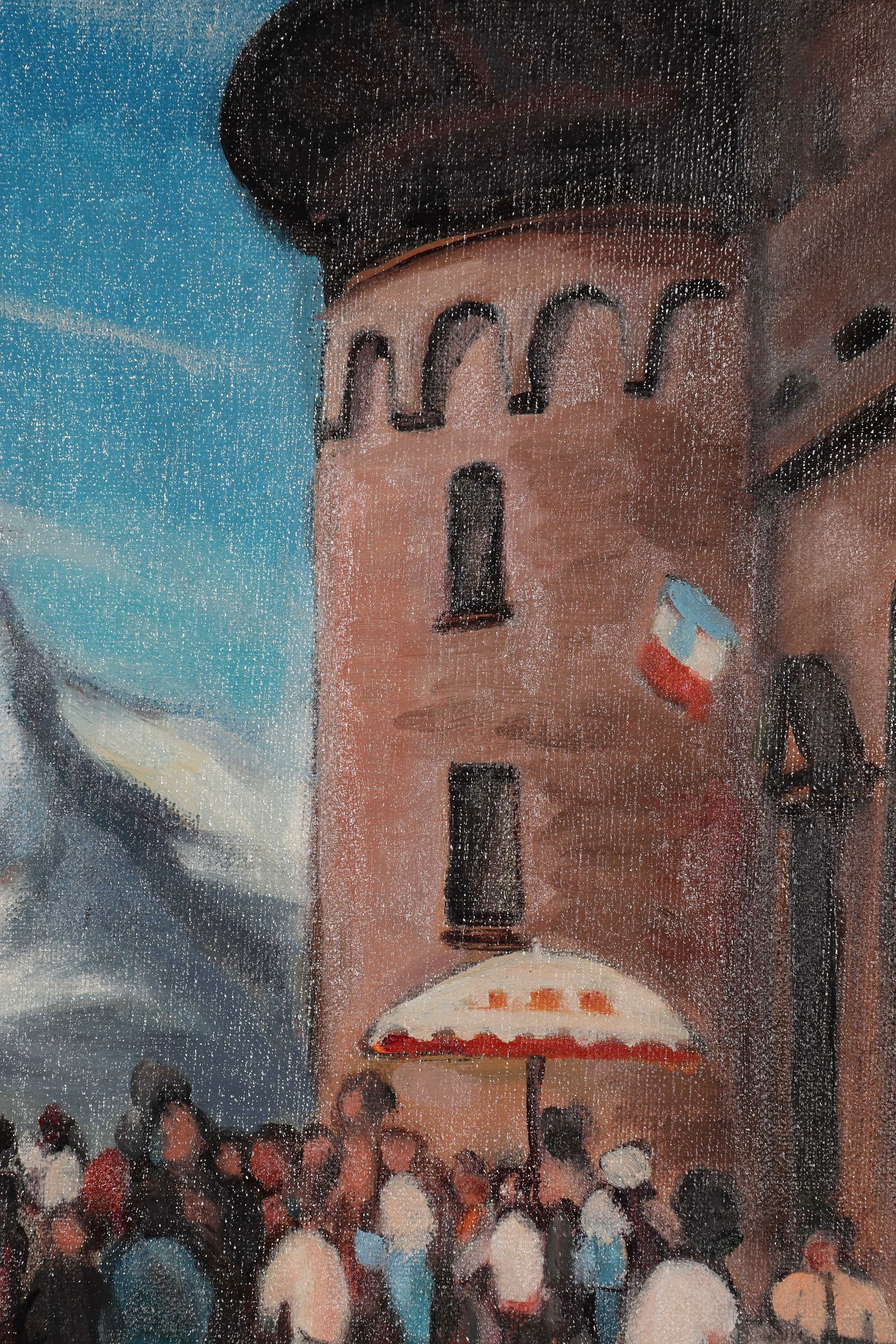 "A CEOWDED SQUARE", Signed by Chen Junde - 5