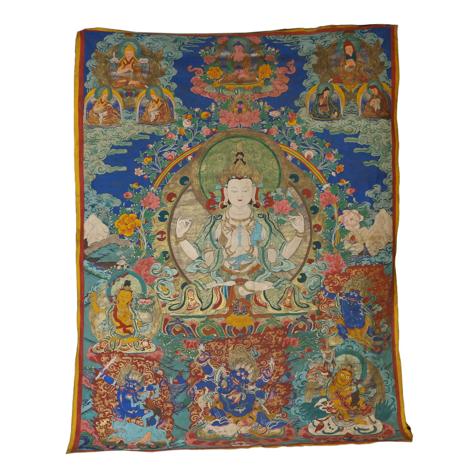 A White Tara thangka: A massive Thangka of the Green Tara . H: 336cm W: 250cm
