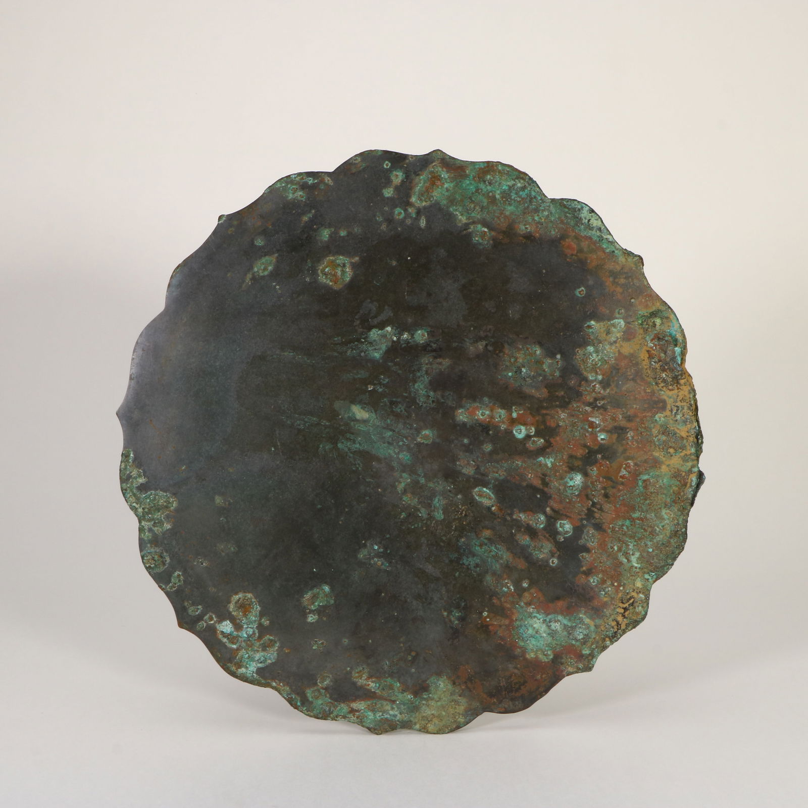 A dragon and phoenix bronze mirror - 6