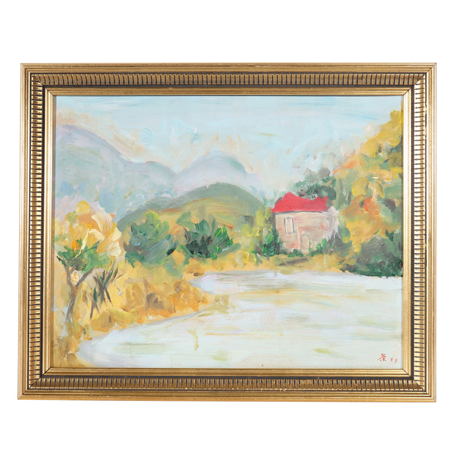 A Landscape Painting, Signed by Wu Guanzhong (1 of 12)