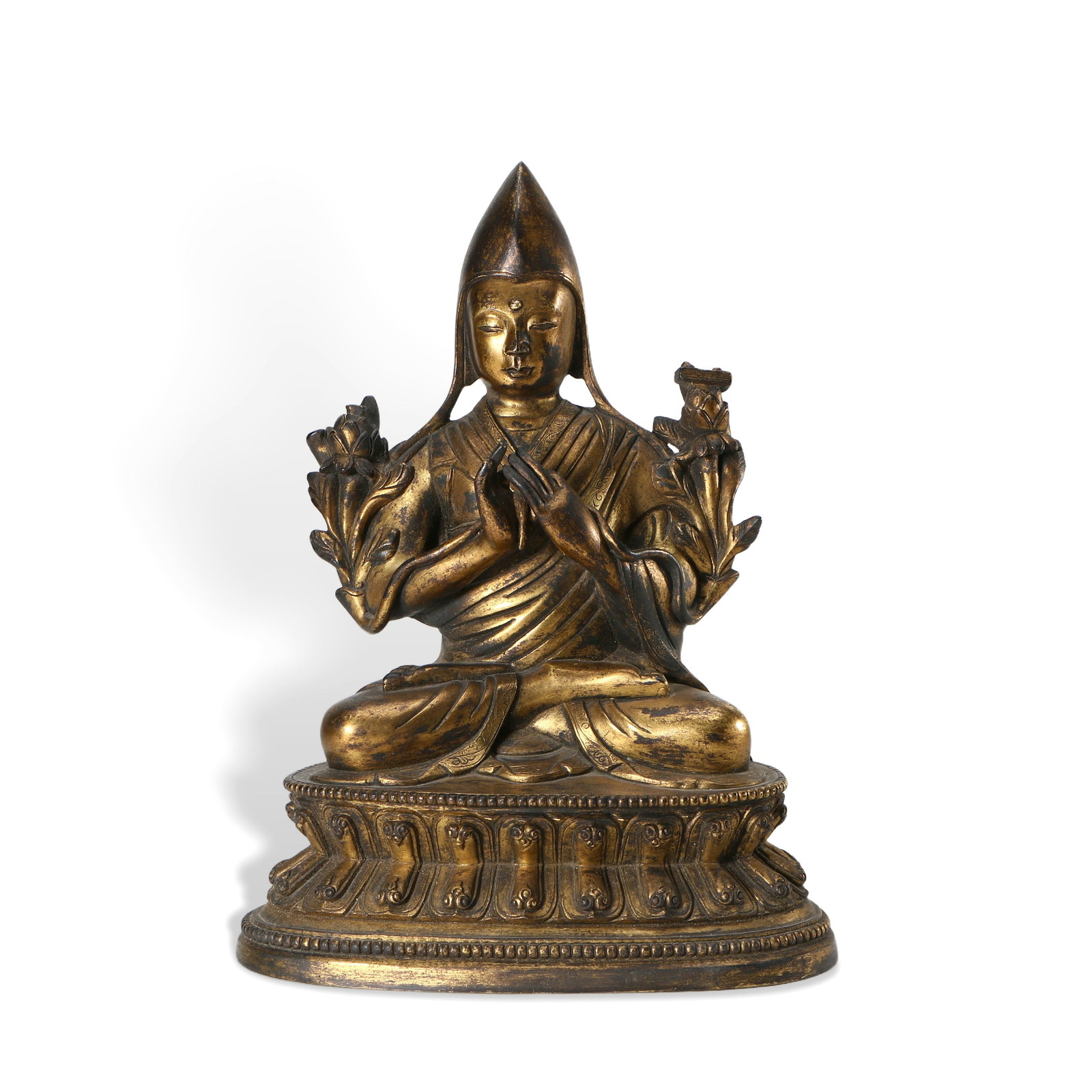 A gilt bronze Buddha statue (1 of 7)