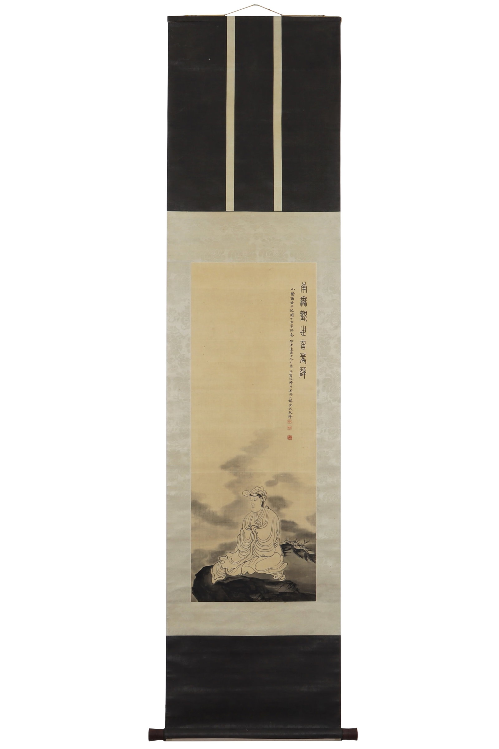 A Portrait of Guanyin in Ink and Wash, Signed by Jin Cheng (1 of 14)