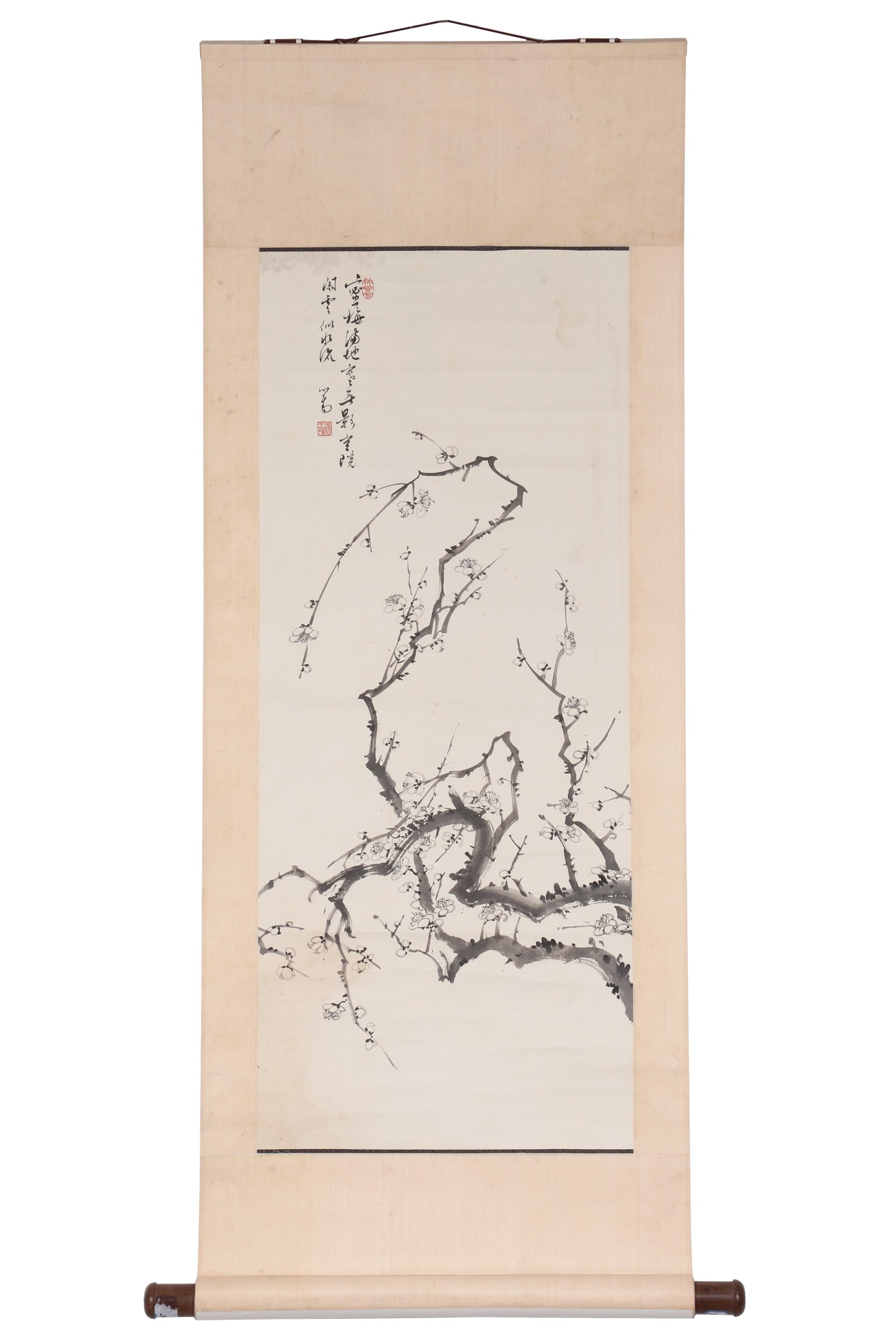 A Ink Plum Blossom Painting, Signed by Pu Ru (1 of 11)