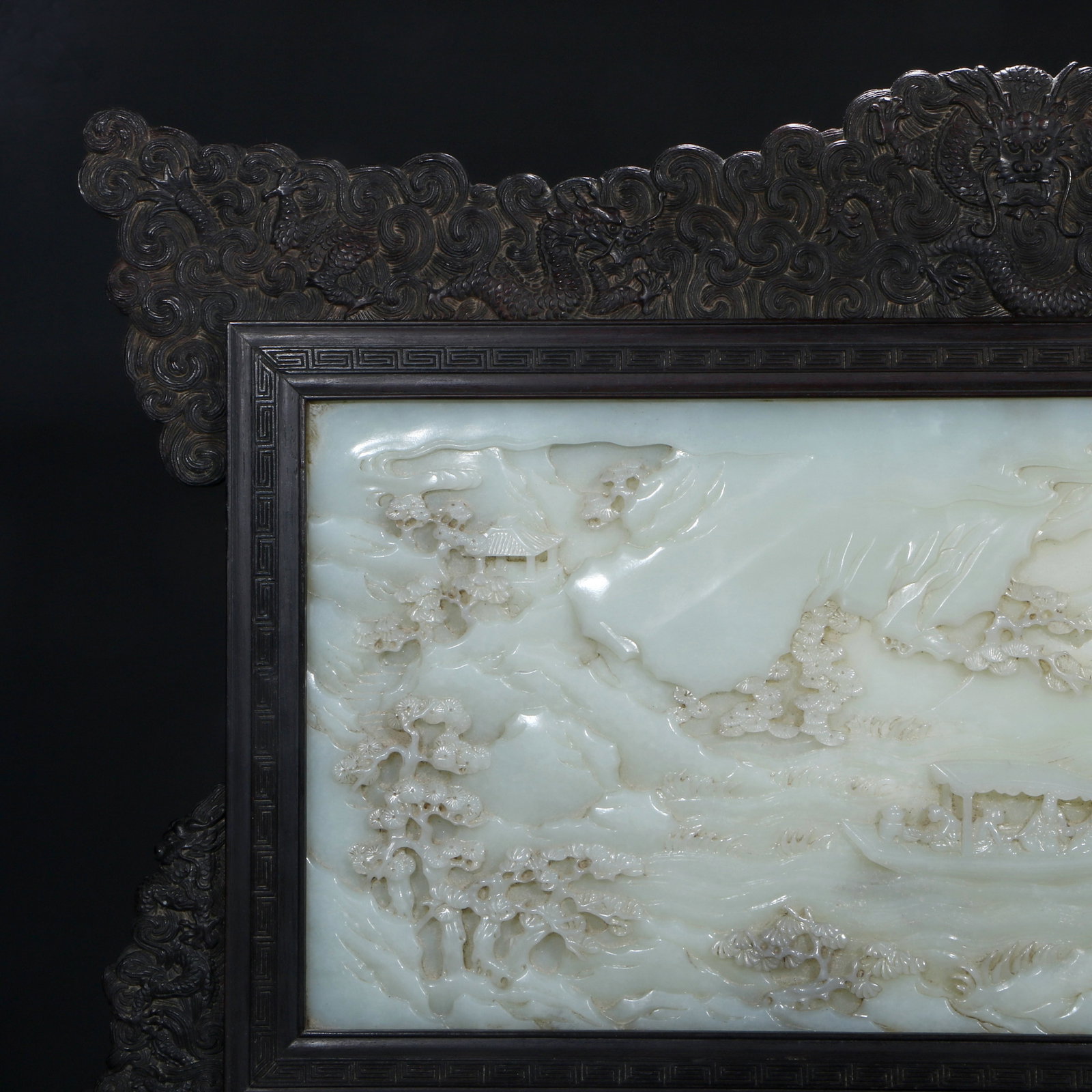A Qing Dynasty Hetian jade screen - 2