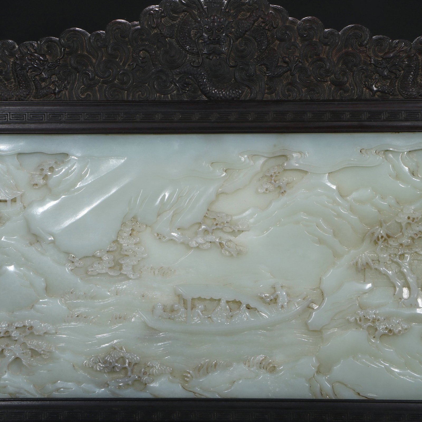 A Qing Dynasty Hetian jade screen - 3
