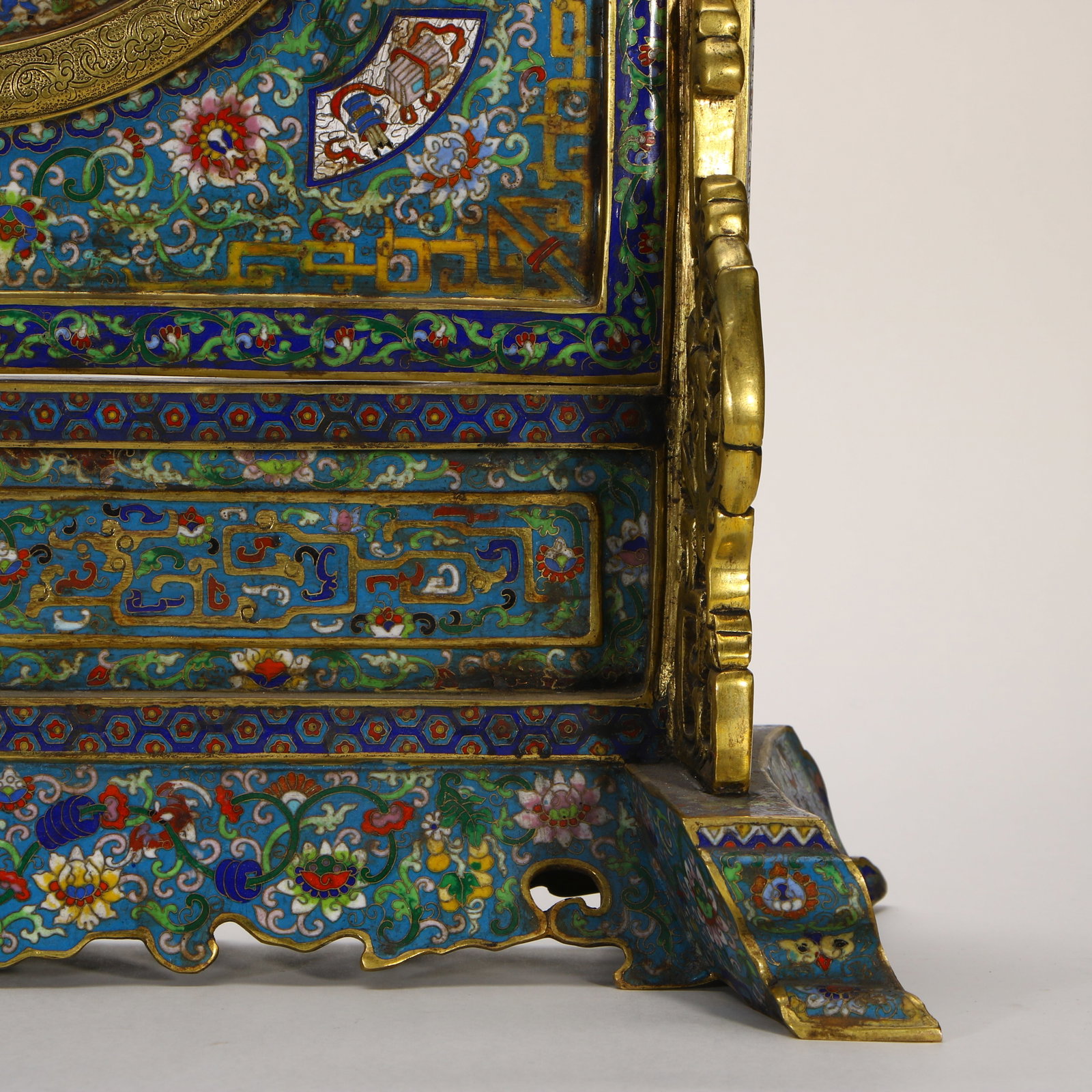 A cloisonn?? screen with a copper base - 4