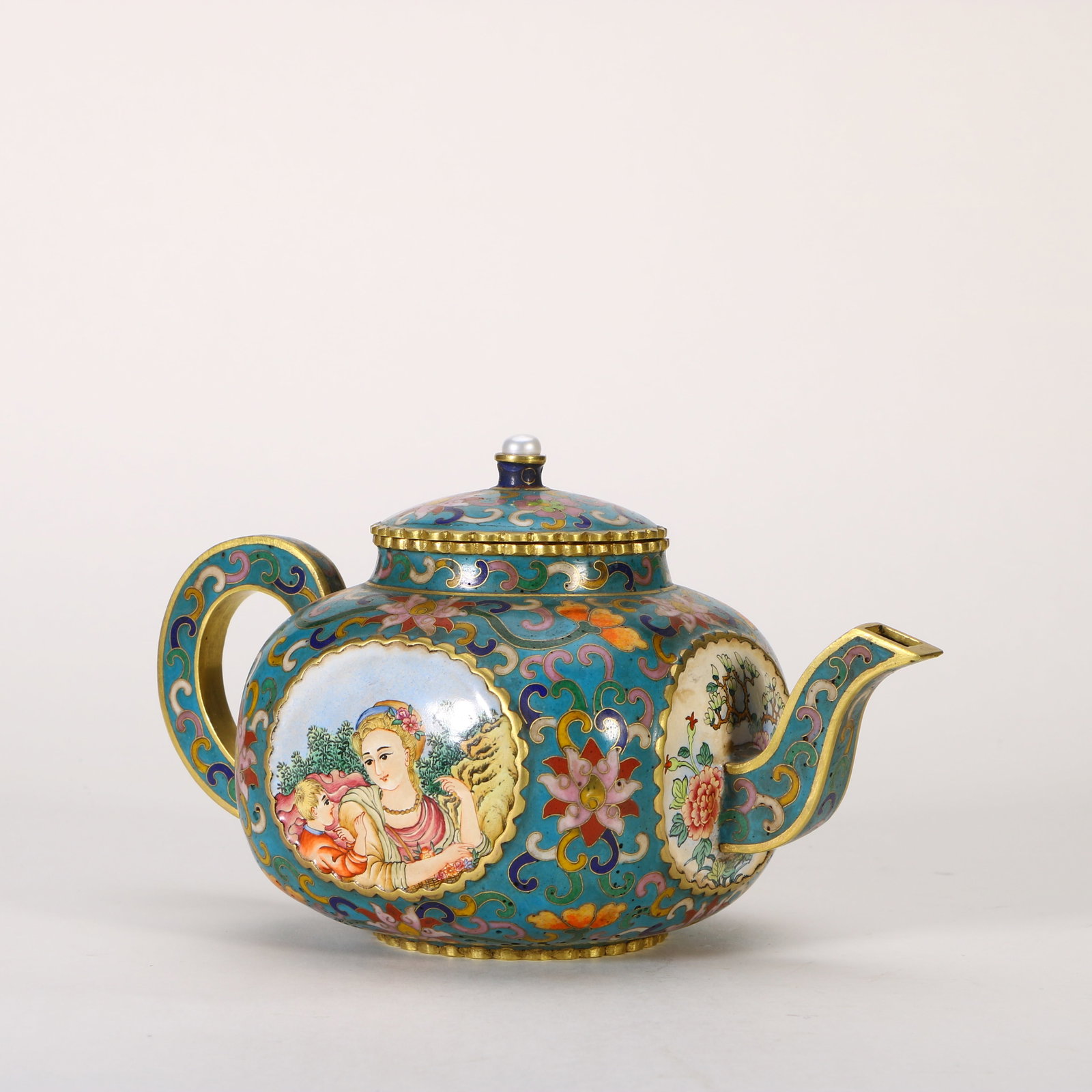 A cloisonn?? enamel teapot - 2