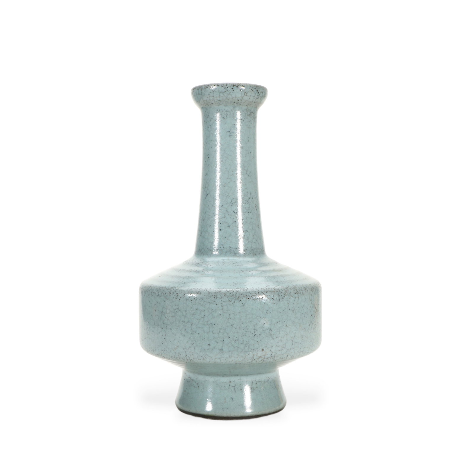 A Chinese celadon vase: Height 26cm, belly diameter 14cm