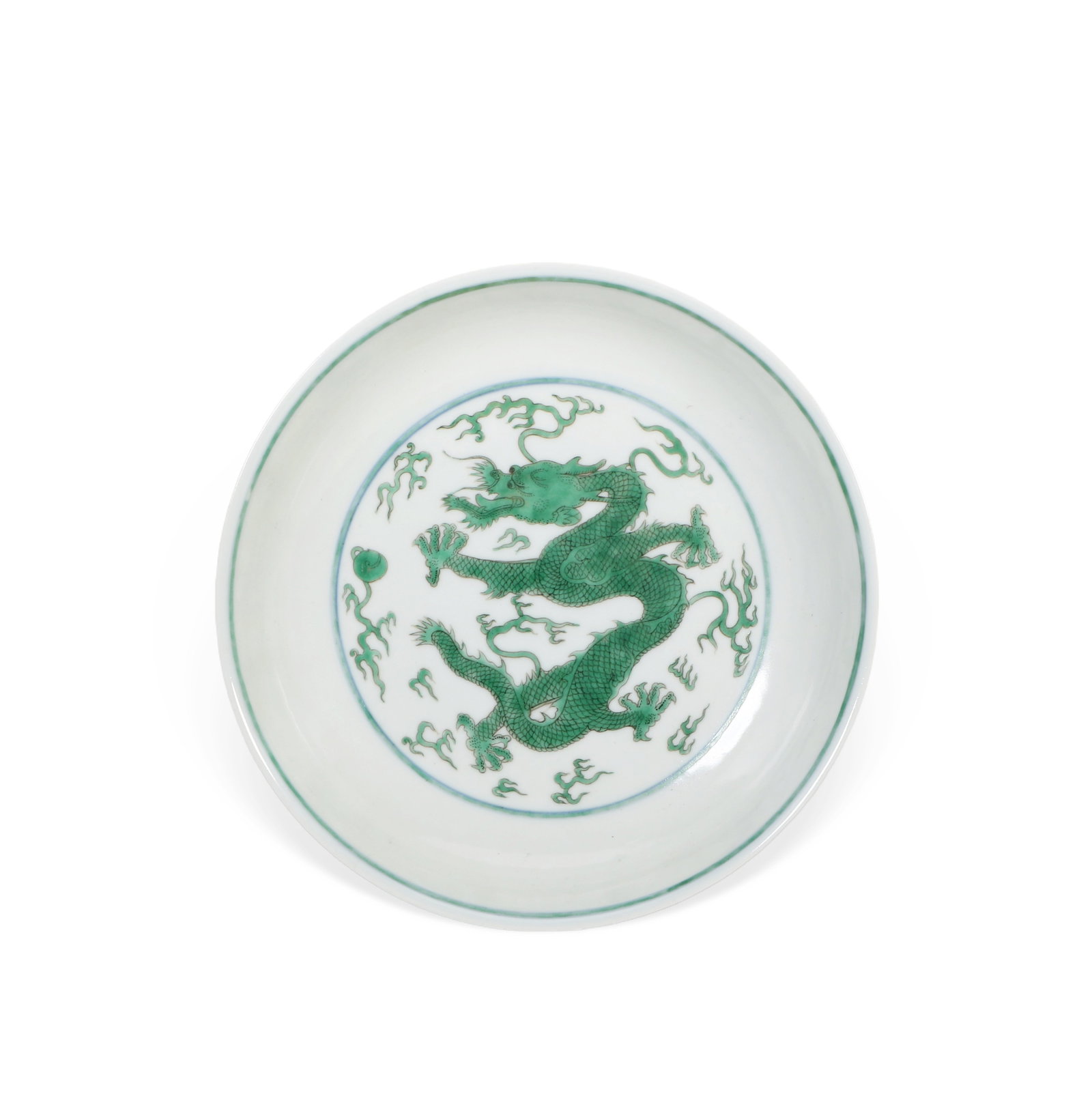 A Qing Dynasty green-glazed plate (1 of 7)