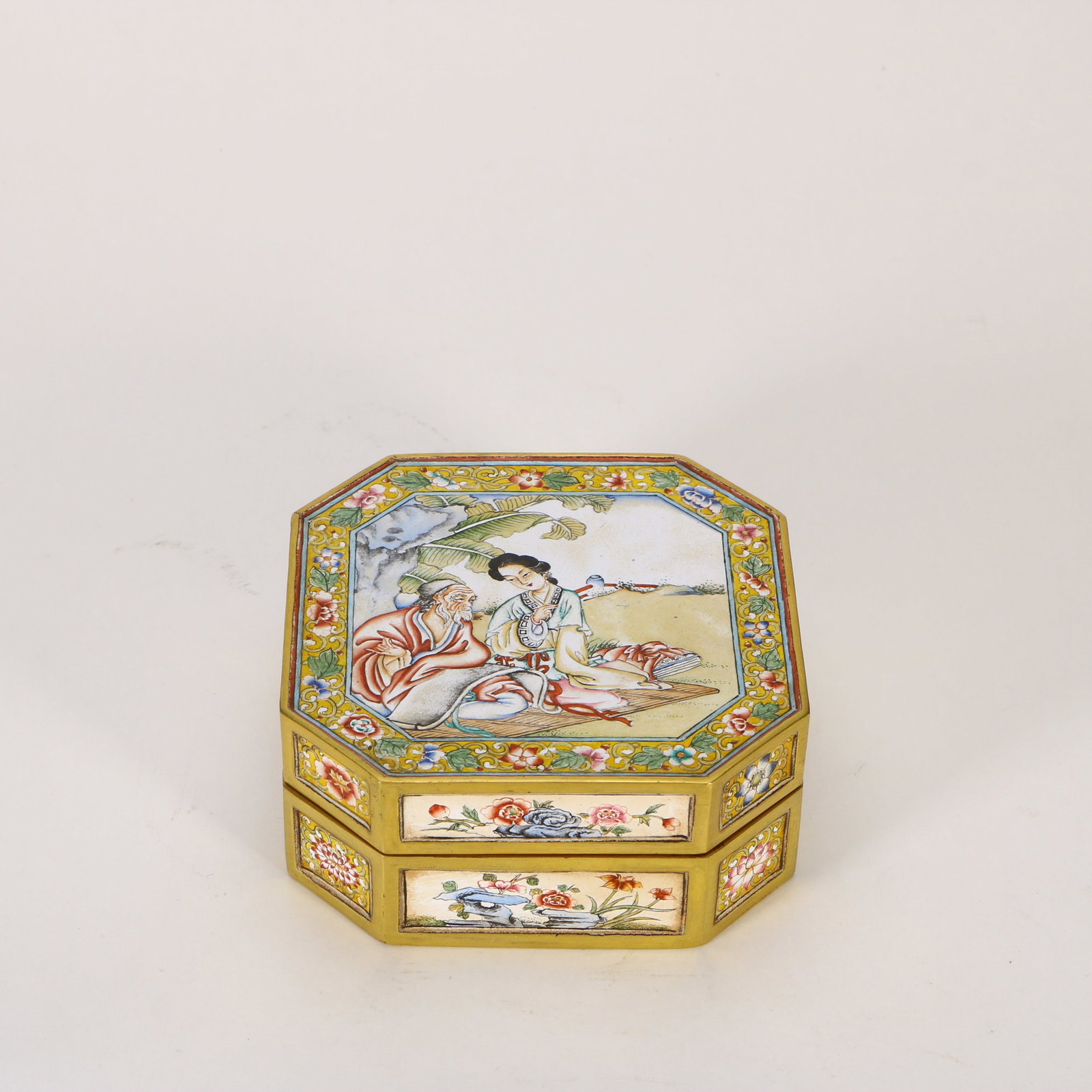 A copper-bodied enamel box - 2