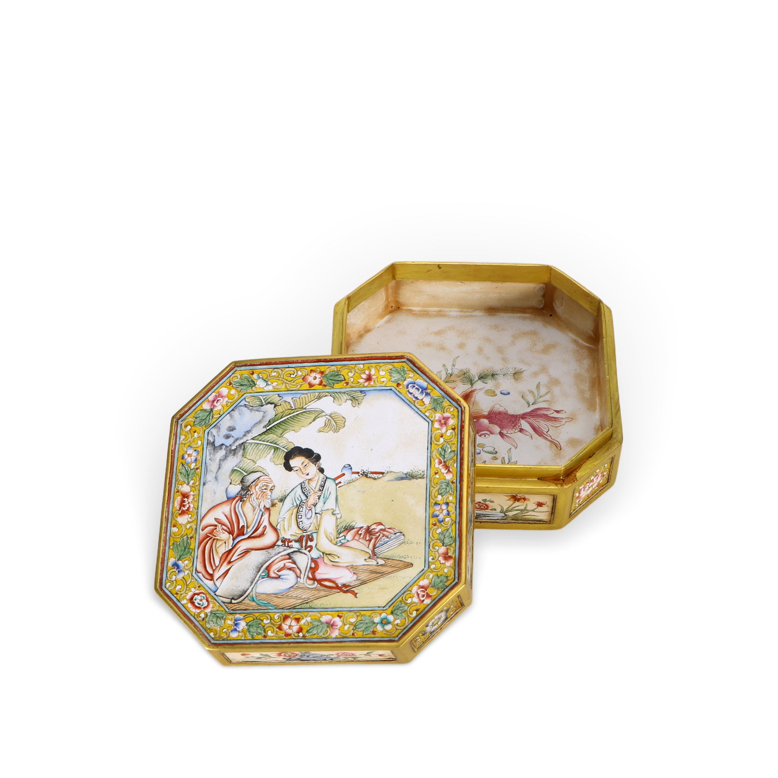 A copper-bodied enamel box - 3