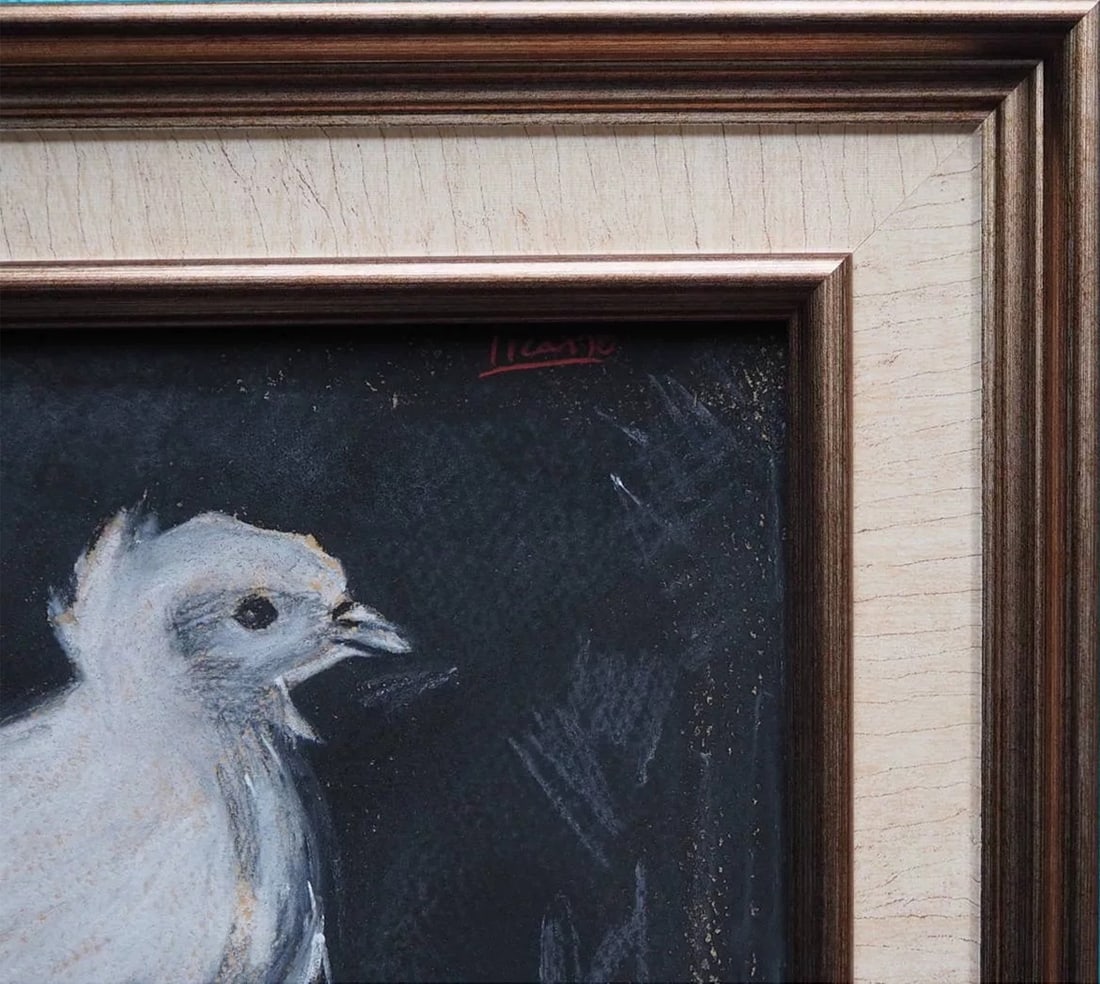 Pablo Picasso's Mark Doves, Pastel Painting, 1949 - 3