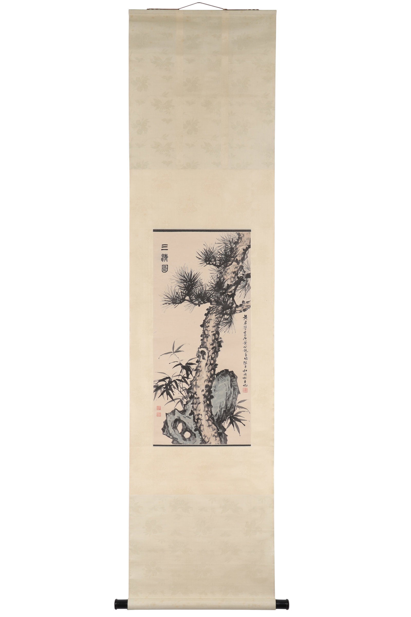 A Chinese Floral Painting, Signed by Chen Zihe, Huang Junbi and Ye Gongchao (1 of 12)