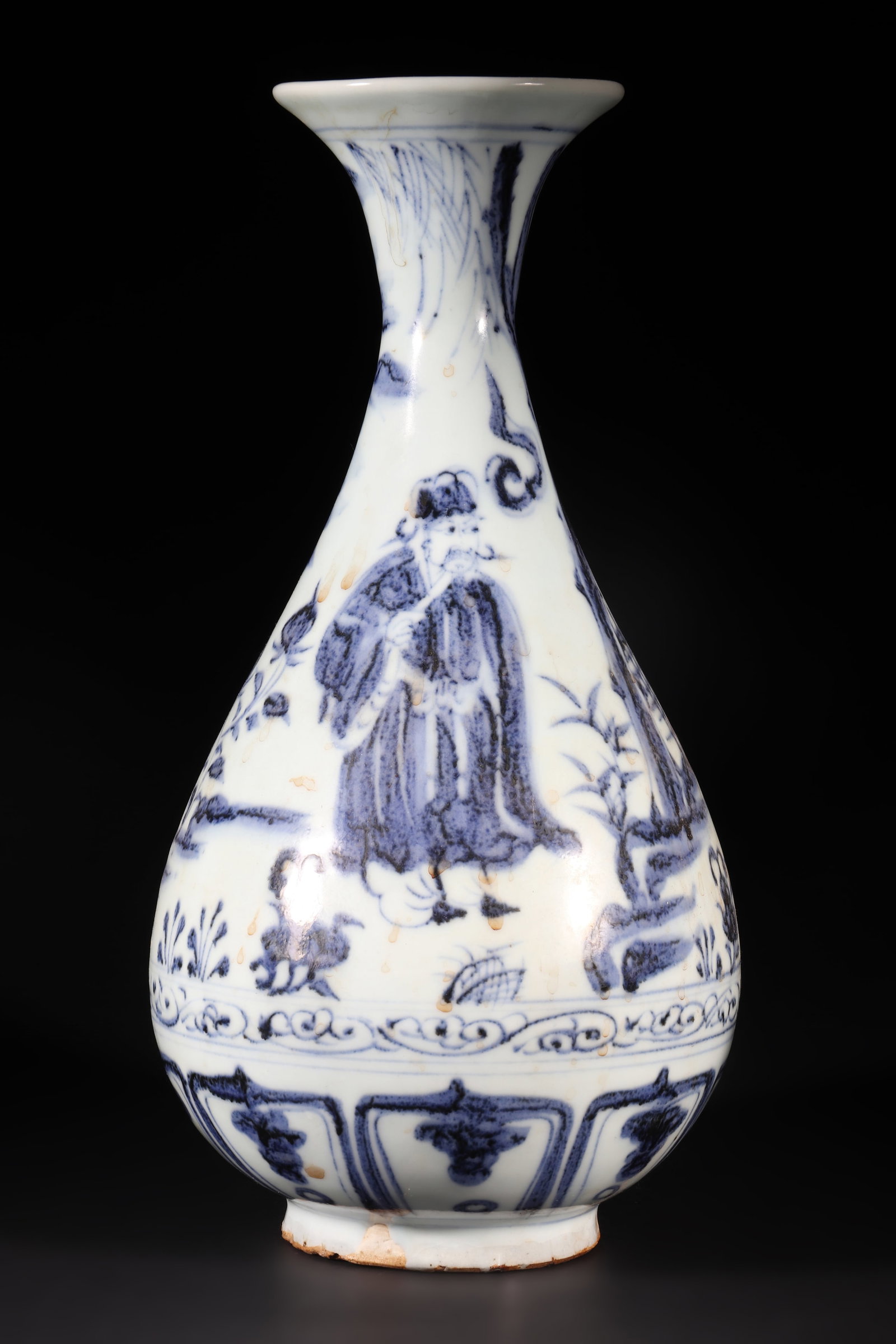 A Blue and White Jade Pot Spring Vase (1 of 7)