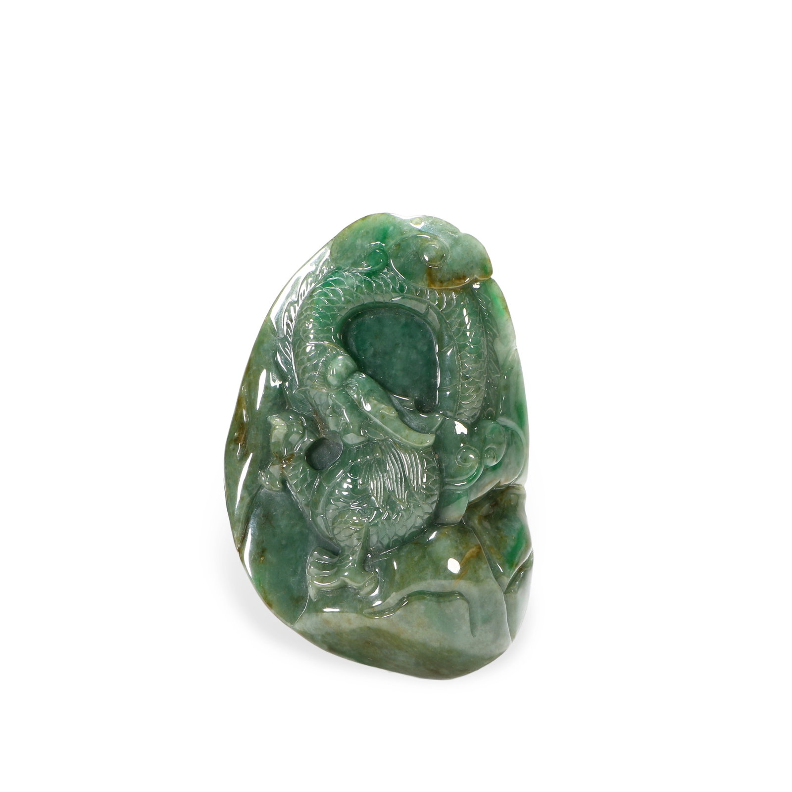 A Chinese Jade Dragon Pattern Pen Lid