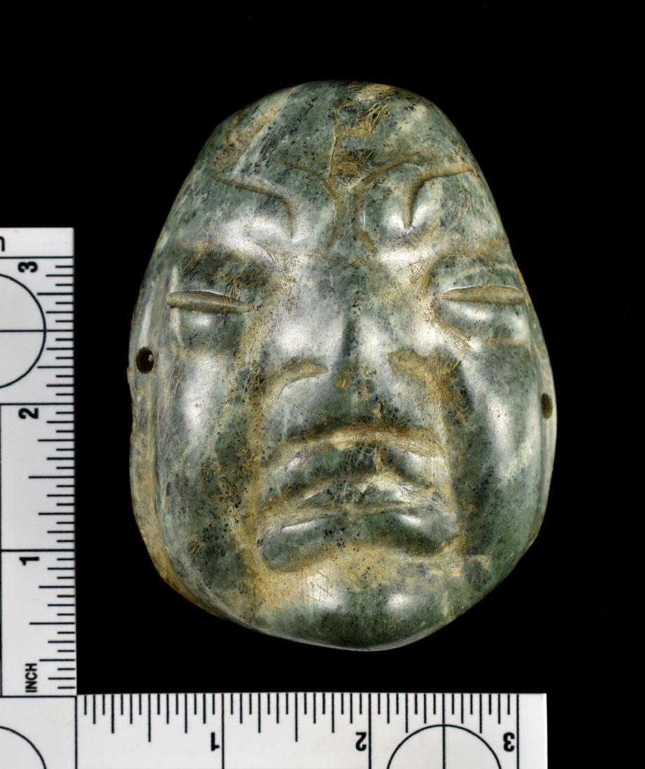 3 3/4" Olmec Jade Mask - Butler COA (1 of 2)