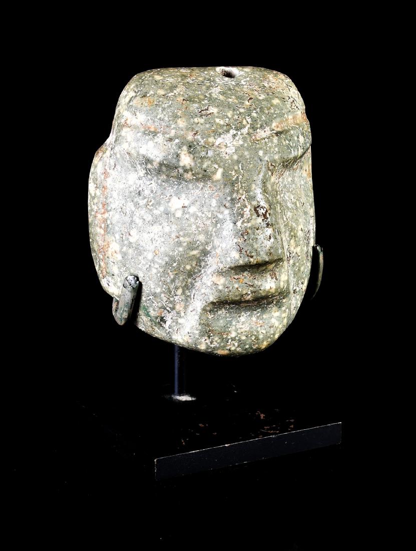 3 1/16" Mezcala Greenstone Mask/Head - COA (1 of 4)
