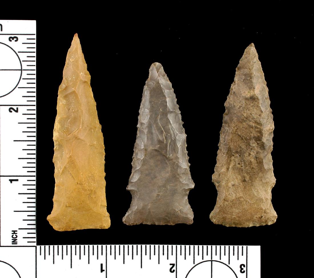 3 nice 2 3/4" Harpeth River Points (1 of 1)