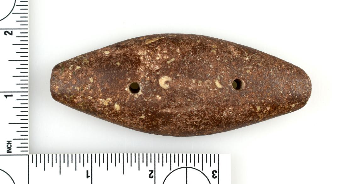 4 1/16" Humpback Gorget: Red Bauxite example from St. Clair Co., Missouri. Nice!