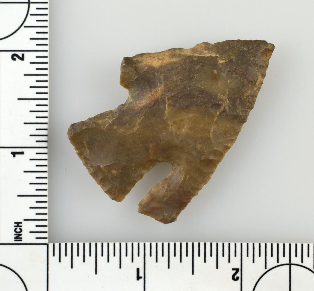 2 5/16" Calf Creek - Jackson COA: Northeast Texas example formerly of the Stinson, Meyer Collections. Nice Edwards Plateau Chert example. Jackson COA.