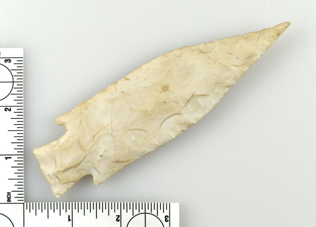 5 7/8" Etley - Jackson G-8.5+ COA: Nice example from Calhoun Co., Illinois Burlington chert. Ex - Meyer Collection. Jackson G-8.5+ COA.