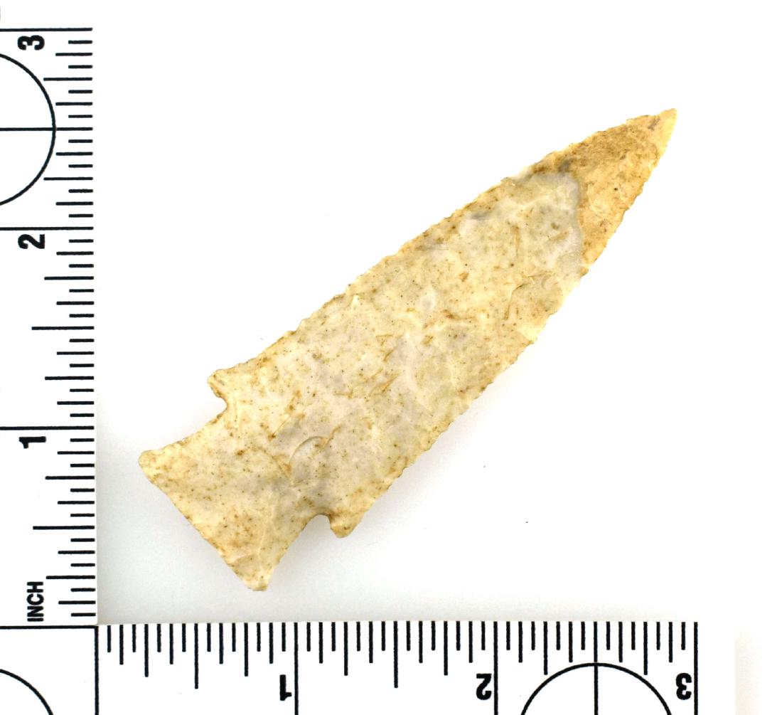 3 1/4" Hardin: Burlington Chert example from Missouri. Ex - Meyer Collection. G-9+ example.