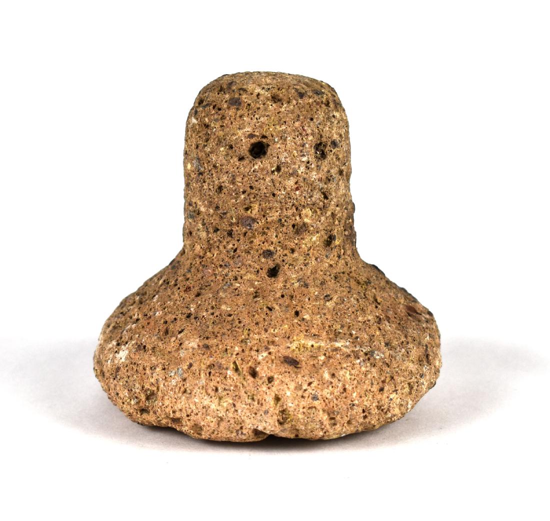 3 1/4" Bell Pestle: Southwestern US example made from a pink/purple basalt. Ex - Speer Collection.