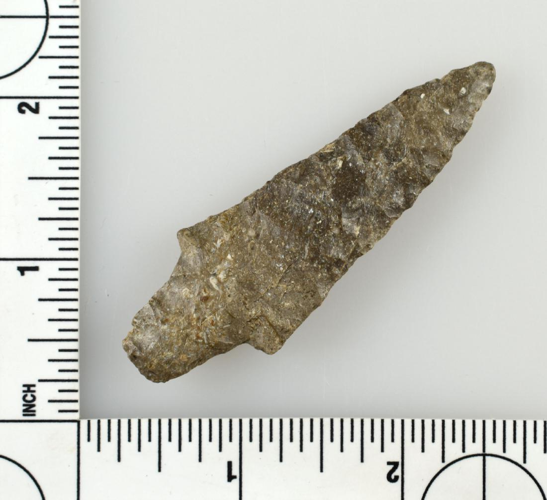 2 7/8" Gary: Nice example from Kay Co., Oklahoma. Ex - Meyer Collection. Fossil laden Winterset/Florence Chert.