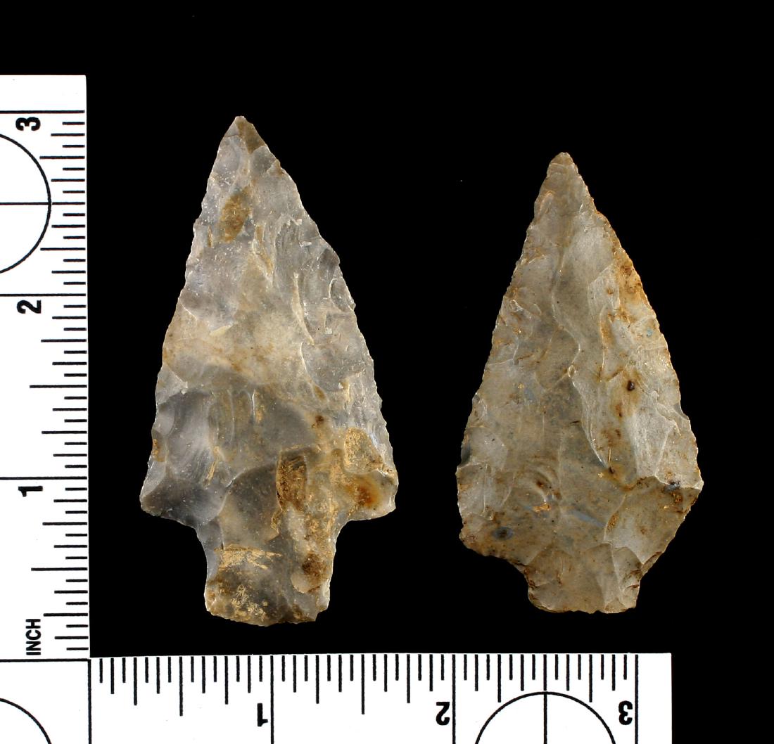Pair of 2.75" Robbins Points: Tennessee examples both in Hornstone.