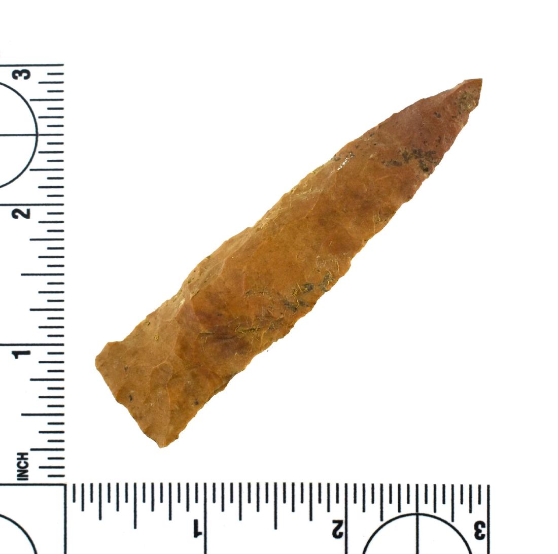 3 3/8" Copena: Creek stained chert example from Central Tennessee. Ex - Griffin Collection.