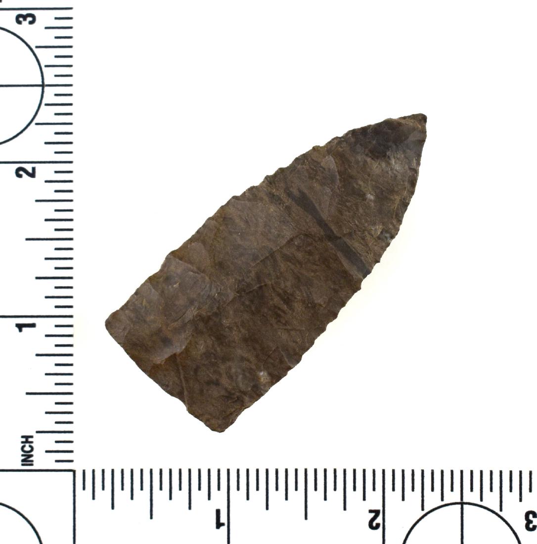 2 7/16" Copena: Chocolate Dover Chert. Central Tennessee. Ex - Griffin Collection.