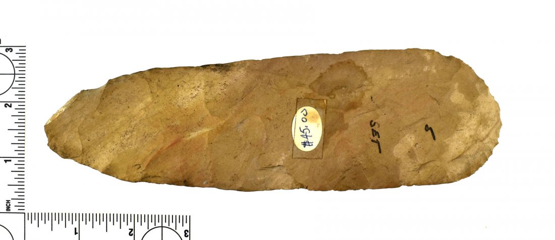 8 1/8" Flint Hoe/Pick - Jackson COA: Excellent large example from Benton Co. Tennessee. Ex - Cowan Hood, Meyer Collections. Jackson COA