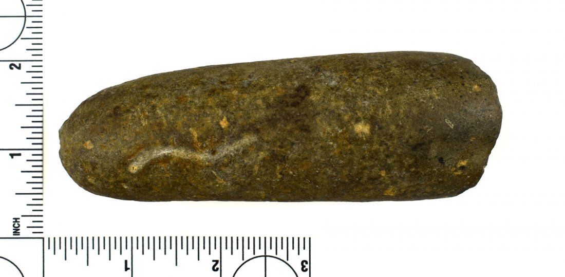 4 13/16" Hardstone Gouge: Nice example from the Northeastern US. Ex - Meyer Collection.